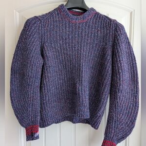 Rag & Bone Blue and Red Women's Wool Blend Sweater